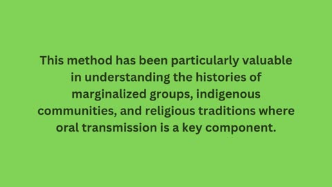 History of oral teachings