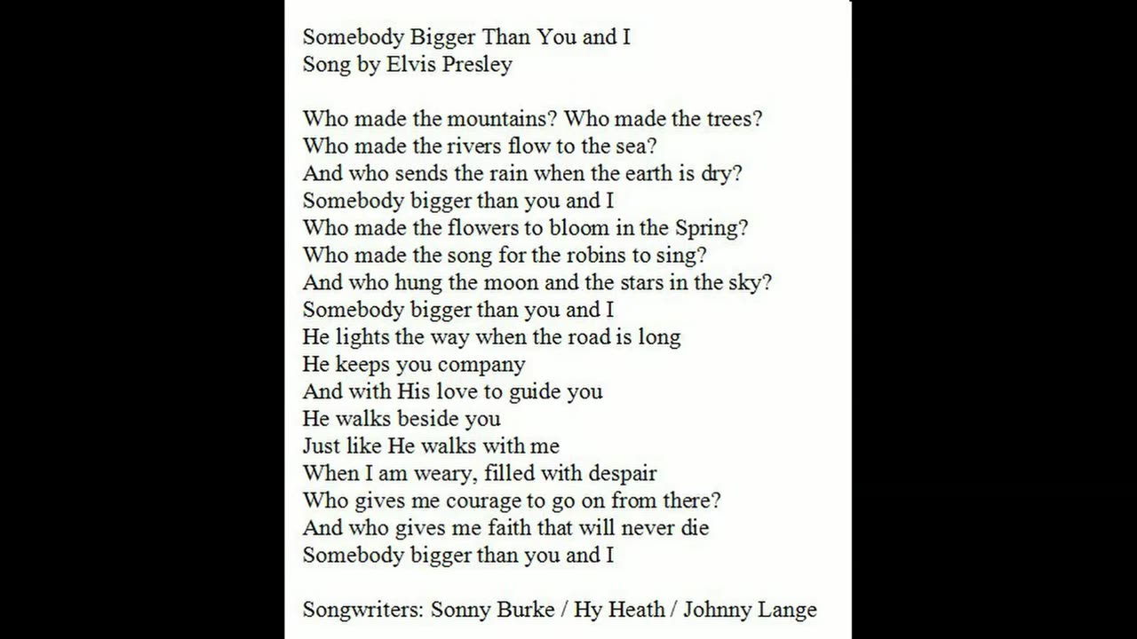 Somebody Bigger Than You and I by SRM