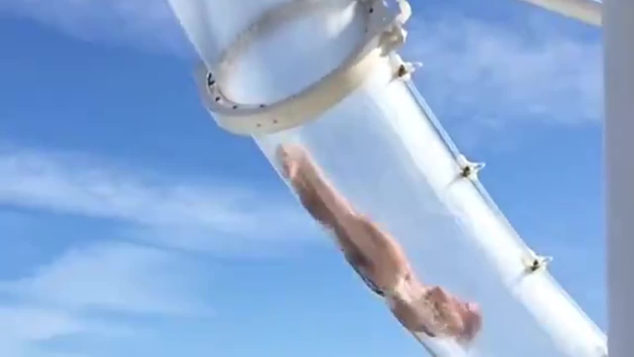 Woman trapped upside down for nearly an hour in a CRUISE SHIP water slide...