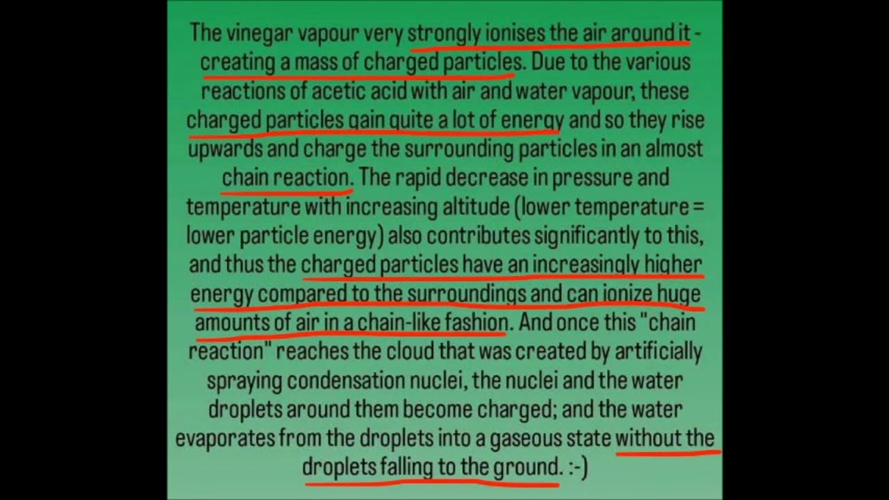 Argentina Cloudbusting with White Vinegar