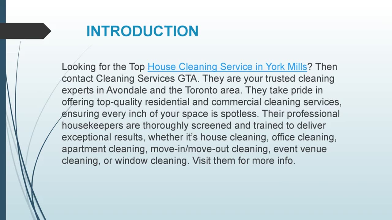 House Cleaning Service in York Mills