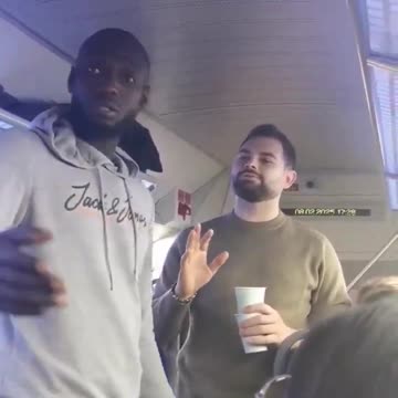 This fake asylum seeker is going crazy on a train