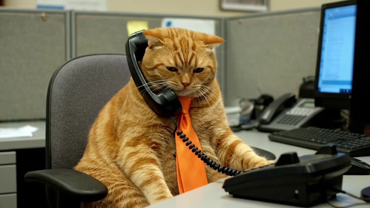 Life of a corporate cat AI Generated