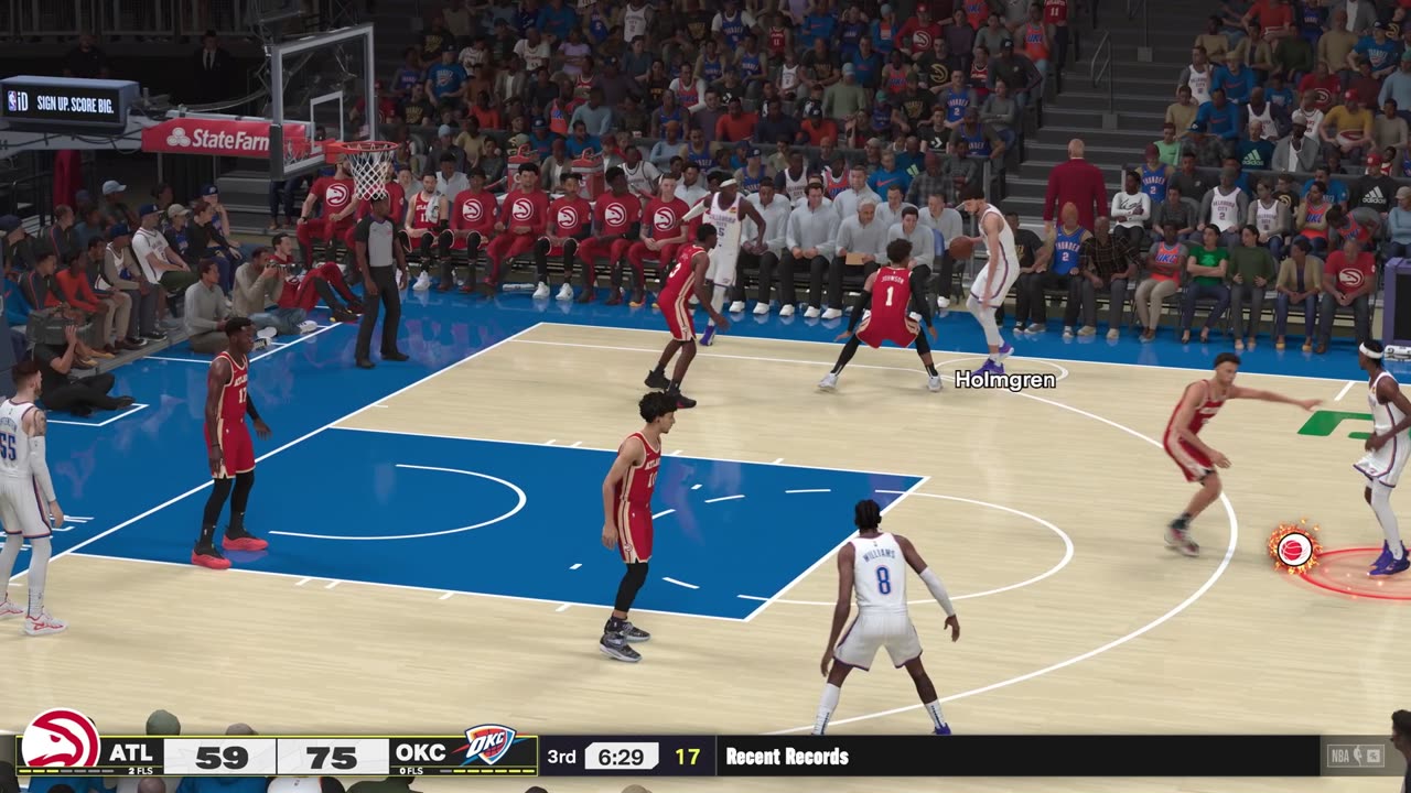 NBA 2k25 Oklahoma City Thunder Franchise Game 3 Hawks Vs Thunder CPU Vs CPU