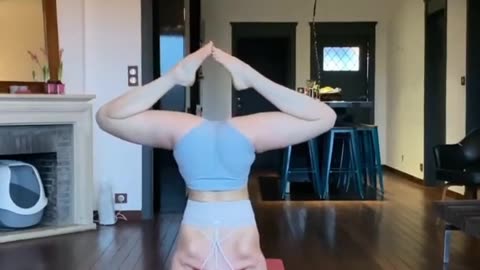 Girl doing Yoga Poses