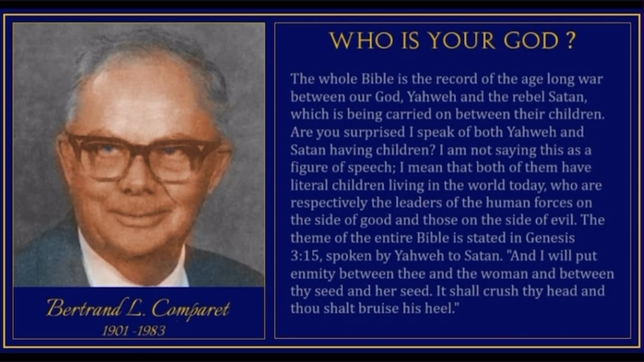 WHO IS YOUR GOD? / WHO IS YOUR SAVIOR? / SALVATION OR REDEMPTION by Bertrand L. Comparet