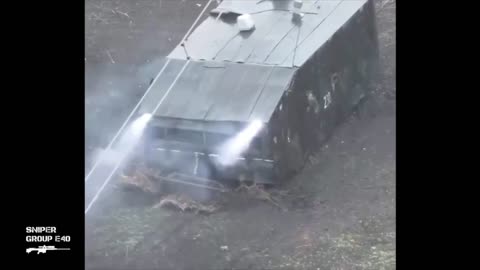 🇺🇦🎯 A sniper from Ukraine’s E40 group disabled a Russian MT-LB armored vehicle