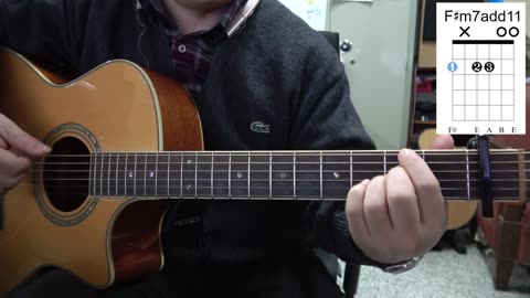 바람이 불어와 - 박선예, 황금빛 내 인생 OST, guitar backing, chord diagram