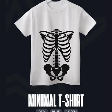 Vintage Anatomical Skeleton Ribcage Graphic Gothic Bone Art Illustration Style Design