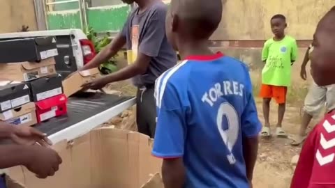 Ludacris Gives Kids In #Gabon Africa ⚽️ Soccer Balls And Shoes