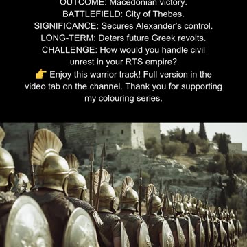 Macedon vs. Thebes 335 BC Battle of Thebes #AncientGreece