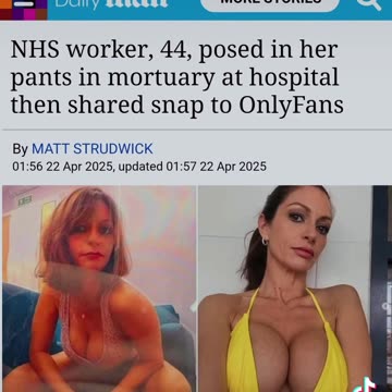 NHS Worker Poses For Pic In Hospital Mortuary & Puts It On Only Fans