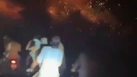The Moment an Indian Ballistic Missile Impacts Near Crowded Pakistani Border Town