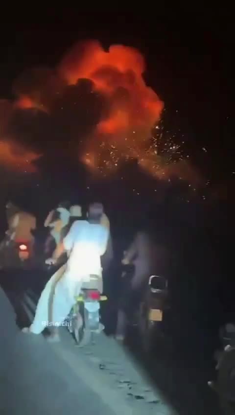 The Moment an Indian Ballistic Missile Impacts Near Crowded Pakistani Border Town