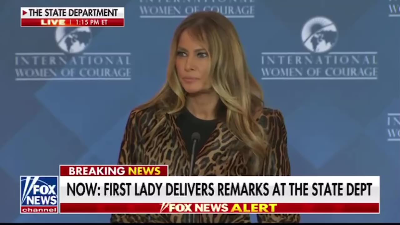Our beautiful First Lady delivers remarks at the state department