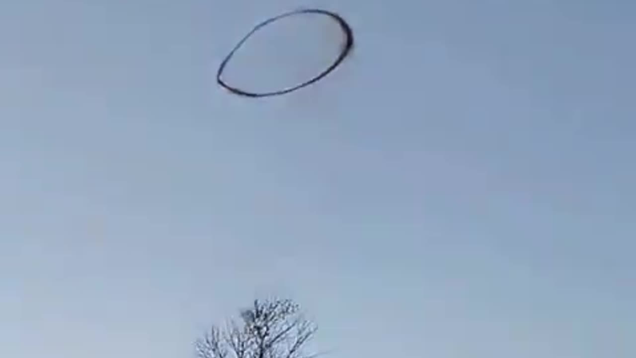 A massive black ring was seen hovering in the sky over a small town in Kansas,
