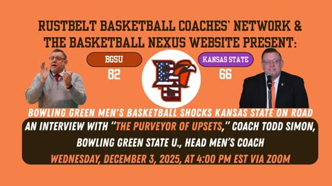 The "Purveyor of Upsets" Joins us Wedneday, Dec. 3, 2025, via Zoom!