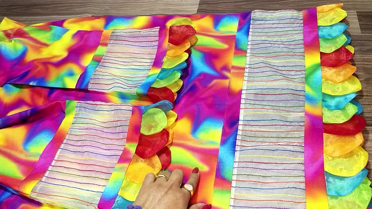 Beautiful daman and sleeves design kurti