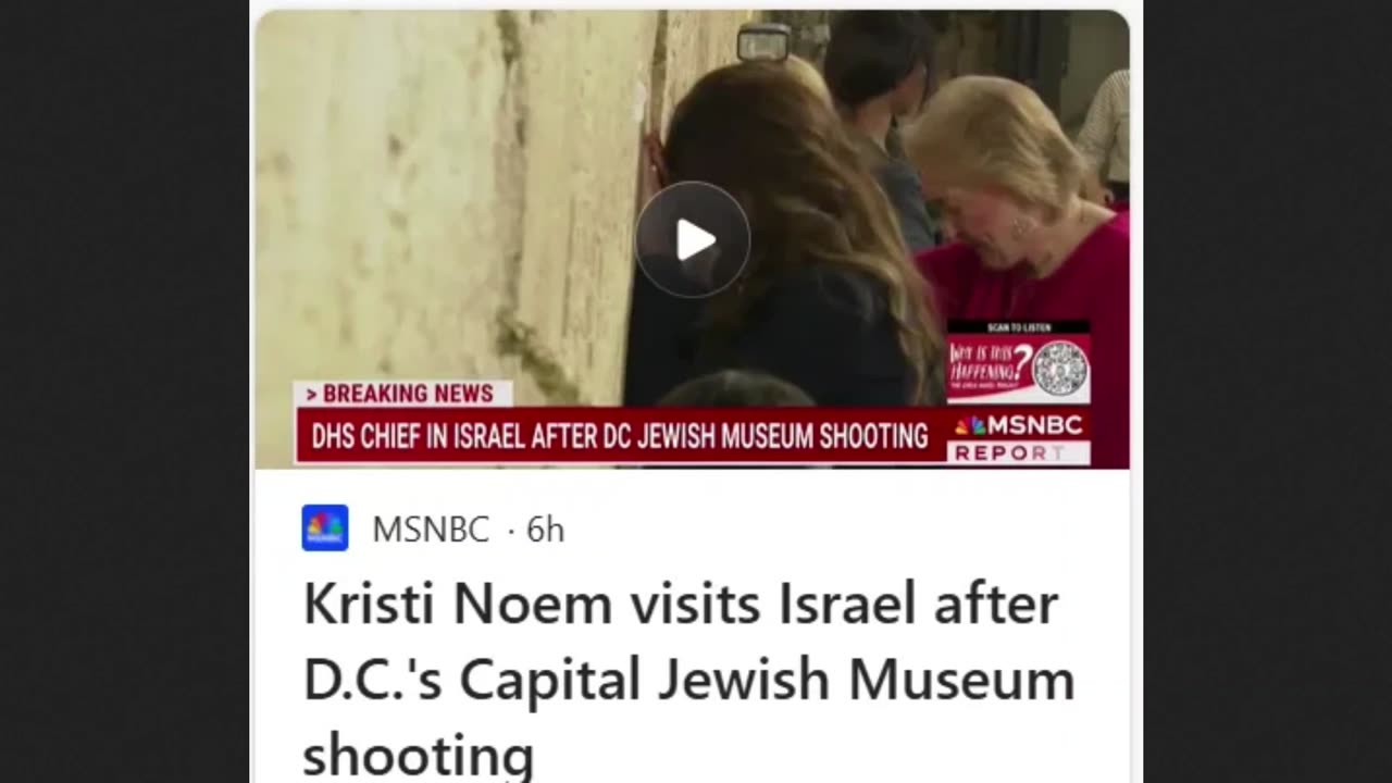 Kristi Noem Visits Jerusalem Wall - Who's Interests Does She Represent?