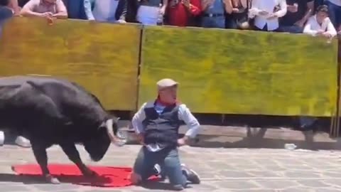 Perhaps one of the bull was waiting for the right time to hit