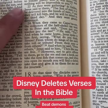 Disney deletes verses in the Bible.