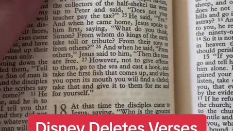 Disney deletes verses in the Bible.
