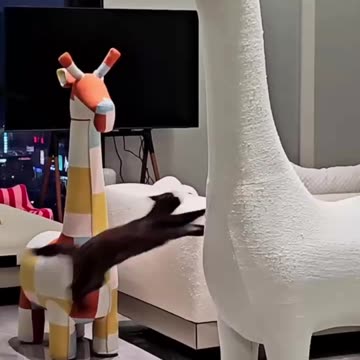 Dinosaur scratch post for the cats