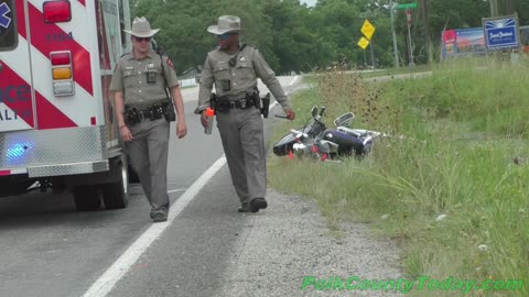DRIVER CRASHES MOTORCYCLE, MOORE HILL TEXAS, 06/13/25...