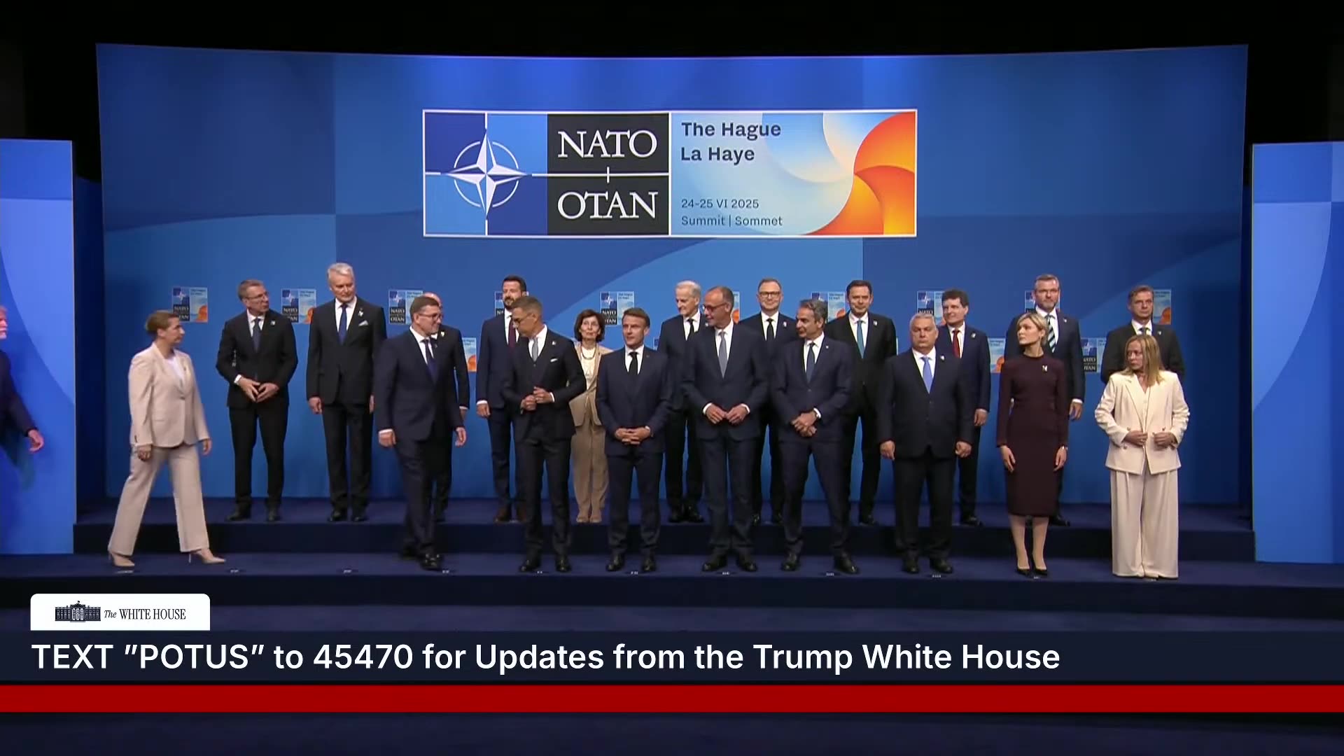 President Trump Participates in a NATO Family Photo