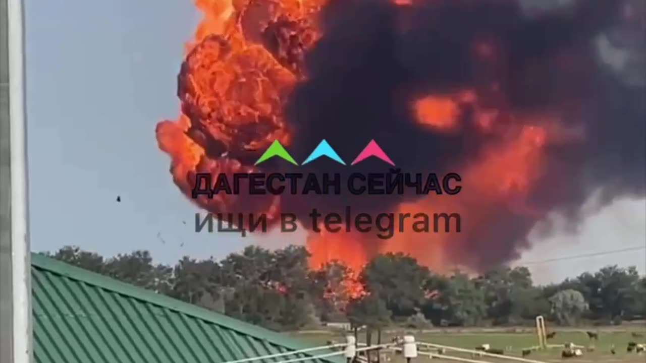 Insane Explosion of a Fuel Depot in Dagestan Region, Russia