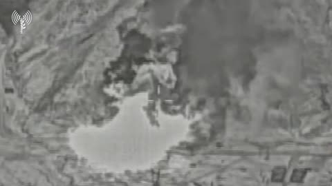 The IDF publishes footage of its strikes earlier today on an Iranian ballistic missile