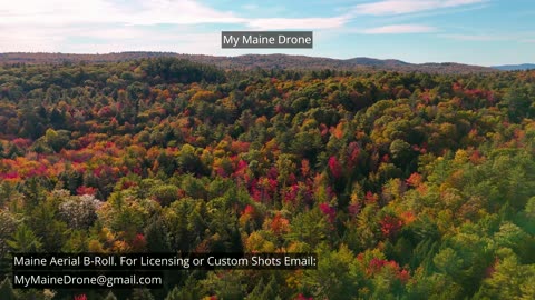 Maine B-Roll (No Sound): Snow Fall Gorge Foliage, Fall Colors & Changing Leaves Video 2