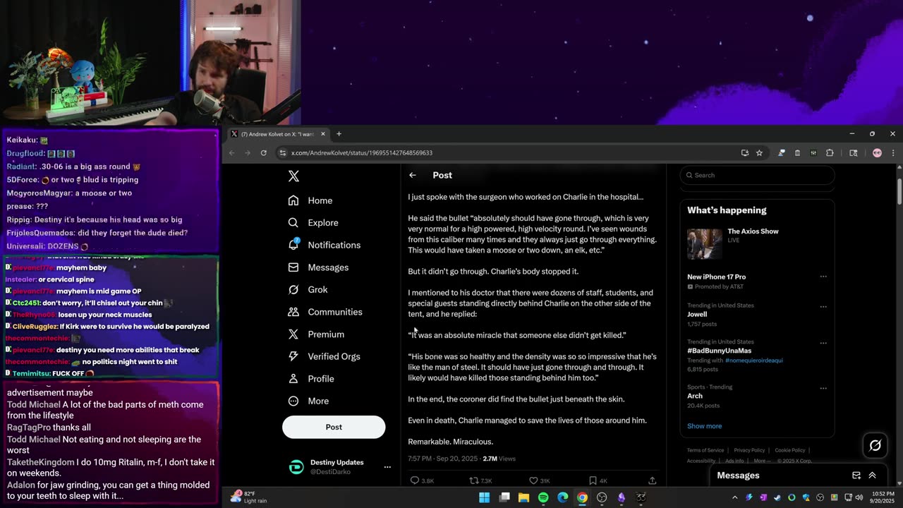 [Mirror] Destiny YouTube Stream