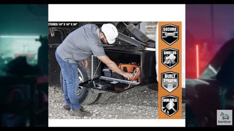 Buyers Products 1702310 Black Steel Underbody Truck Box with T-Handle Latch, 18