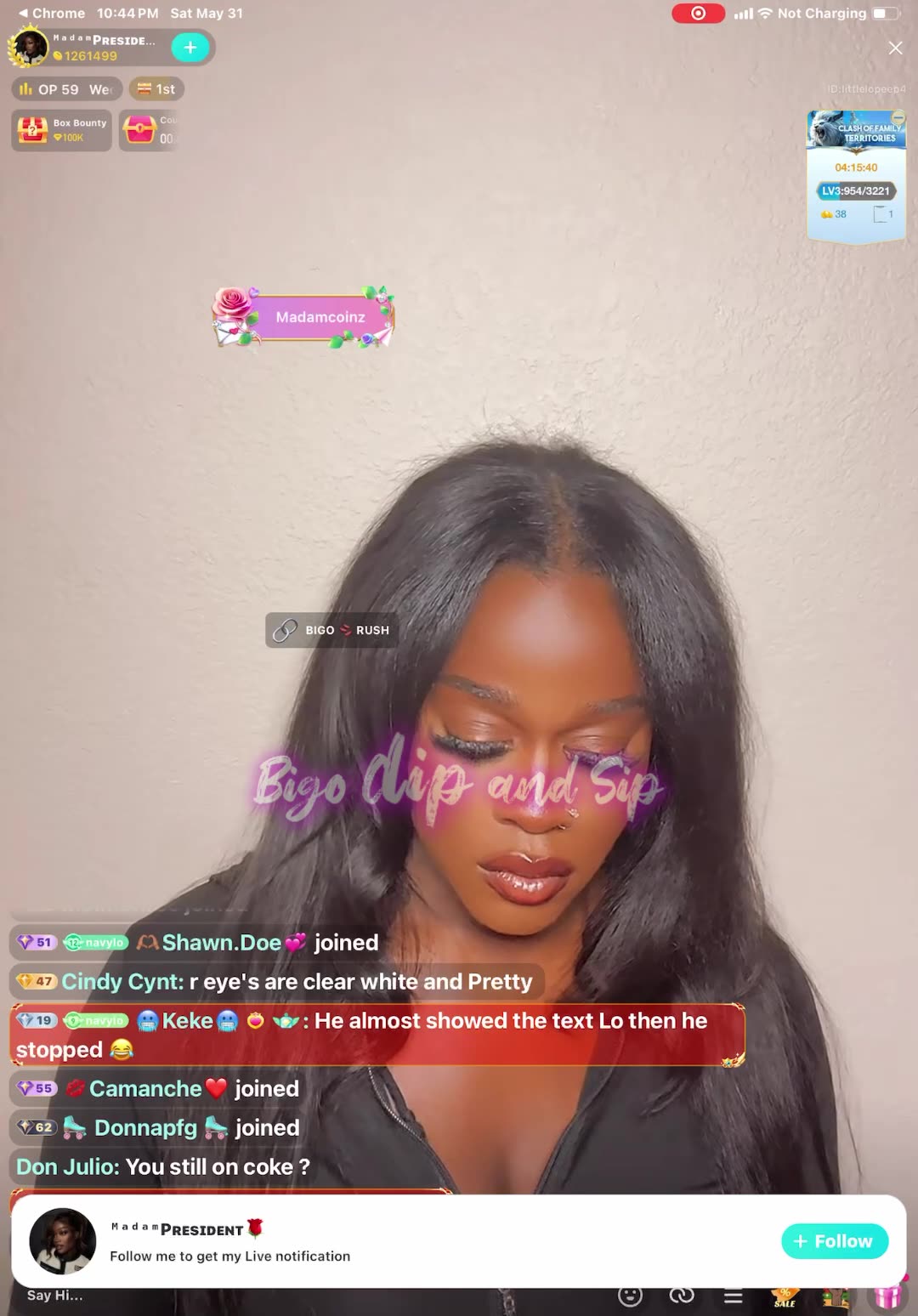 MadamLo lines Papi after he snapped on TomiKay for Von n Petty Banks 5/31/25 #bigoclipandsip