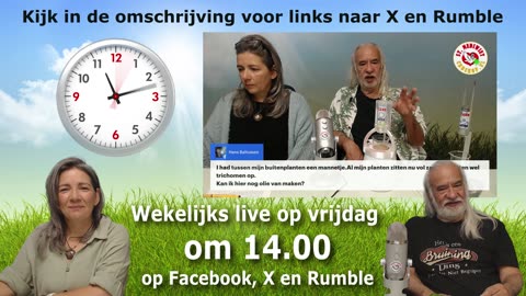 Iedere vrijdag om 14.00 gaan we live!