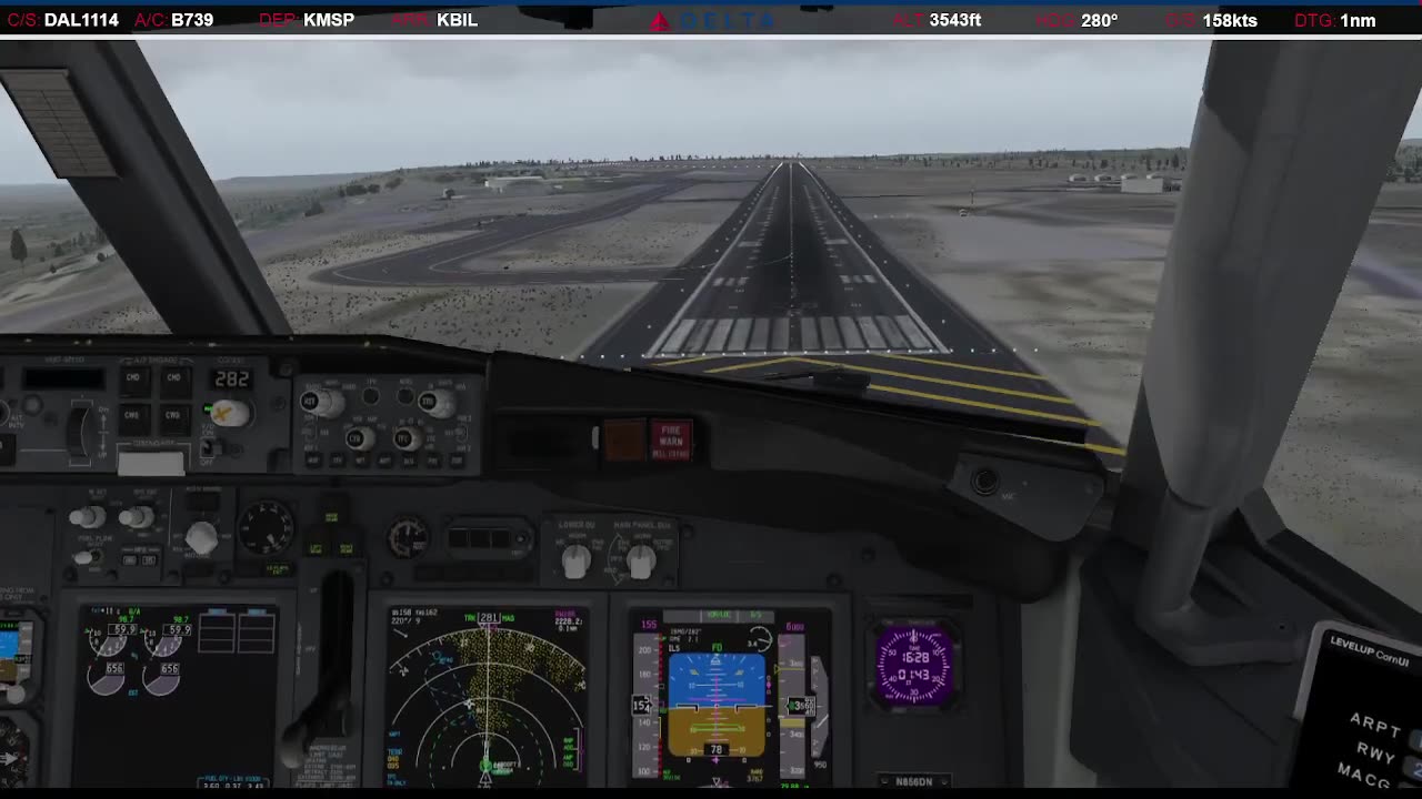 Landing in Billings (KBIL)