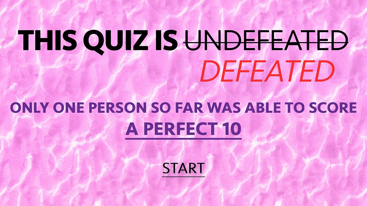 Unbeatable Knowledge Quiz