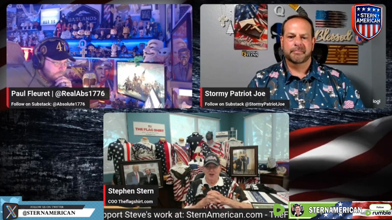 Steve Stern on Eye of the Storm with stormy Patriot Joe