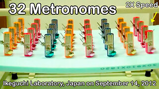 🔬#MESExperiments 53: Synchronization of 32 Metronomes