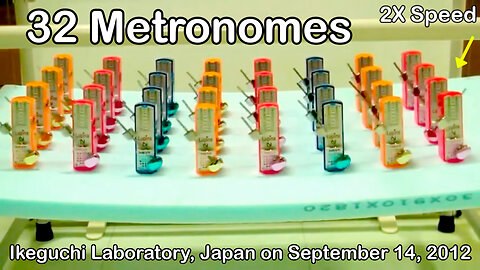 🔬#MESExperiments 53: Synchronization of 32 Metronomes