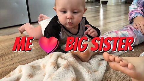 Baby Kayla & Sister’s Adorable Floor Playtime Fun! | Cute Sibling Moments