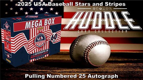 Pulling Numbered 25 Autograph From A 2025 USA Baseball Mega Box