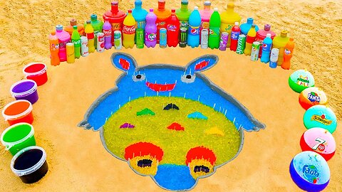 How to make Rainbow Totoro with Orbeez, Balloons Fanta, Monster, Coca Cola vs Mentos & Popular Sodas