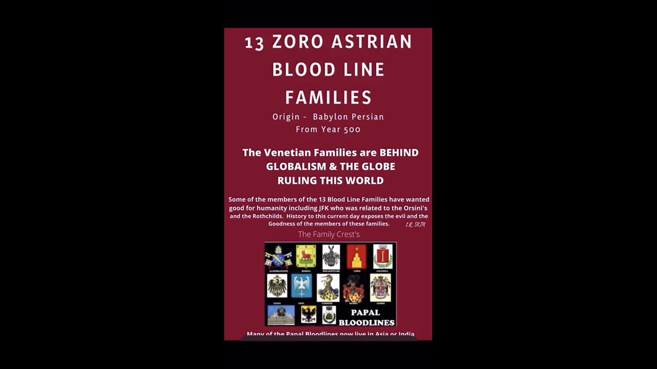 The true 13 bloodlines