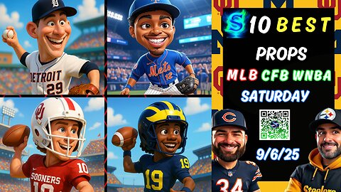 🔥10 HOT PRIZEPICKS CFB SATURDAY 9/6/25 | MLB PROPS | NFL PROPS | WNBA