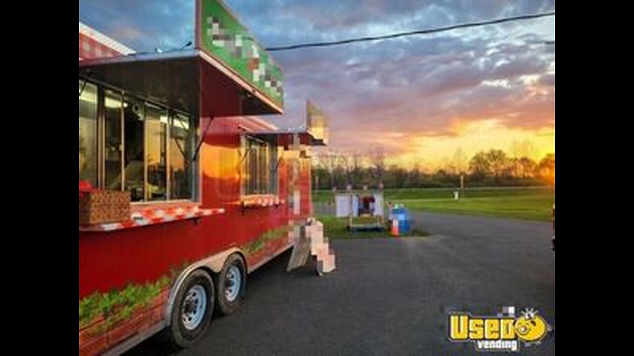 2020 - 8.5' x 28' Concession Nation Kitchen Trailer with Pro Fire Suppression System