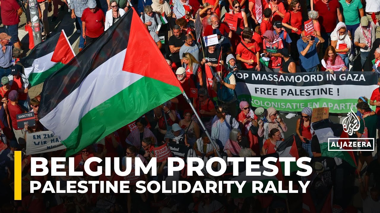 Tens of thousands protest in Brussels, demanding end to Israel's genocide on Gaza