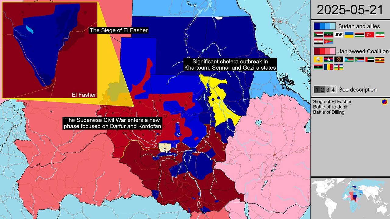 31: RSF tightens the Siege of El Fasher (New mini map)