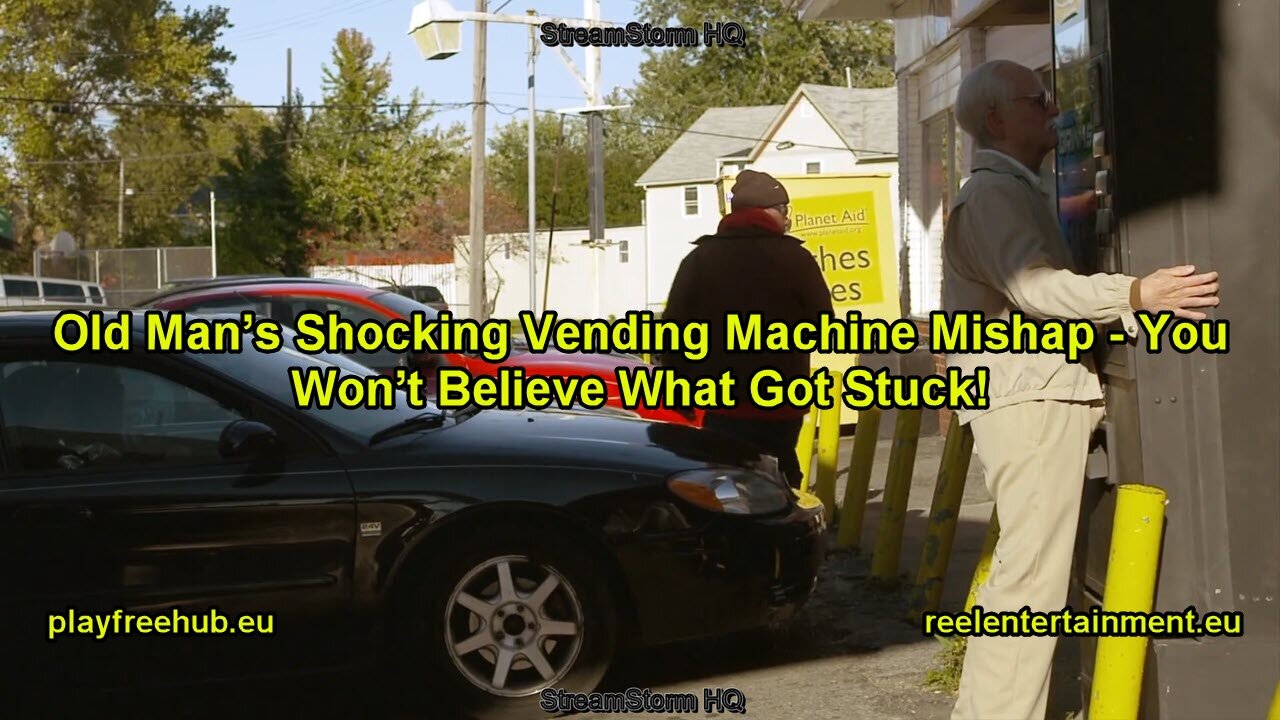 Old Man Gets His penis Stuck in A Vending Machine